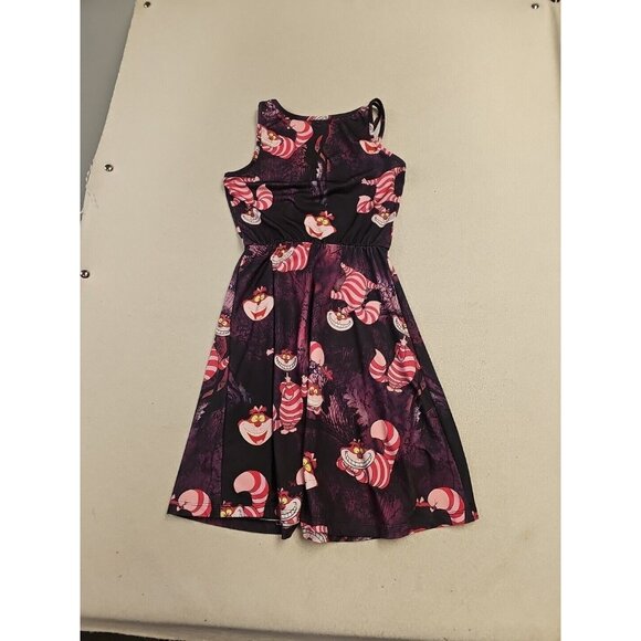 Cheshire Cat Fit Flare Skater Dress Disney Alice in Wonderland Women  Small - Picture 5 of 5